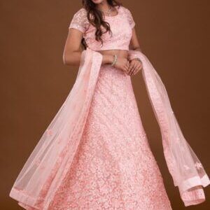 Sequins Net Readymade Lehenga